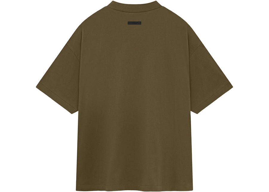 T-shirt à col rond Fear of God Essentials, couleur olive