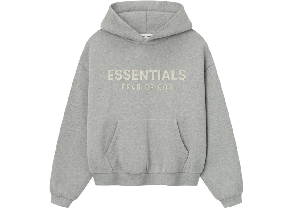 Fear of God Essentials Kids Fleece Hoodie Concrete Heather