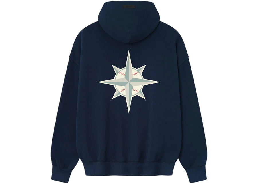 Sweat à capuche sport Fear of God Essentials Mariners, bleu marine nuit