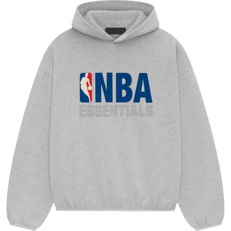Sweat à capuche NBA Fear of God Essentials, gris clair chiné