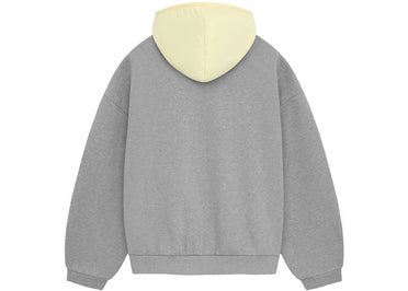 Fear of God Essentials Nylon Fleece Hoodie Dark Heather Oatmeal/Garden Yellow