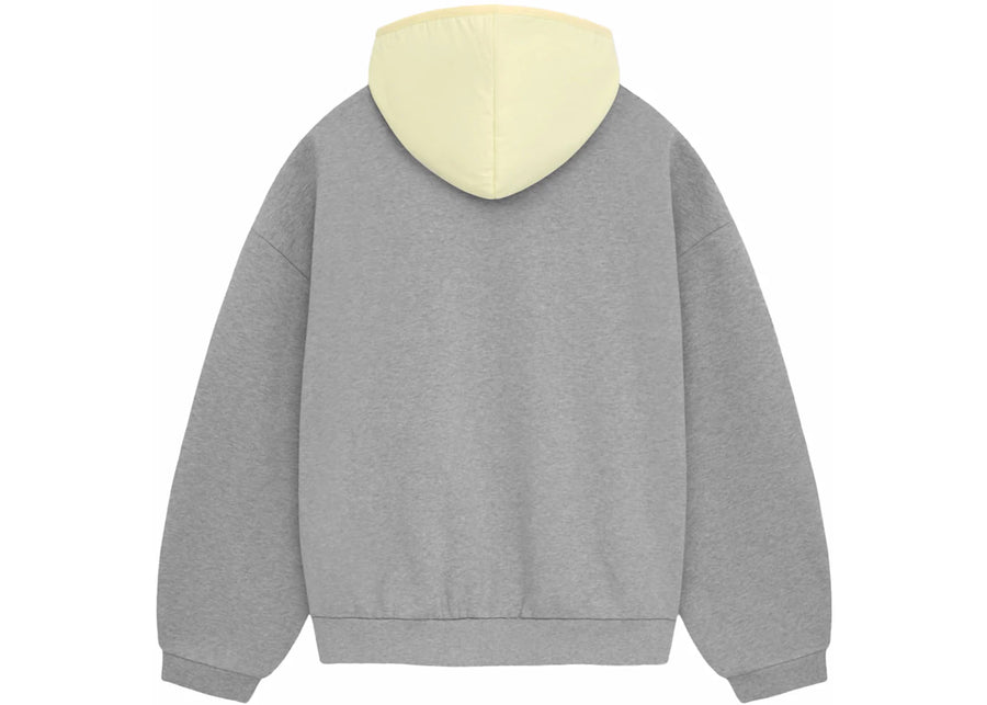 Fear of God Essentials Nylon Fleece Hoodie Dark Heather Oatmeal/Garden Yellow