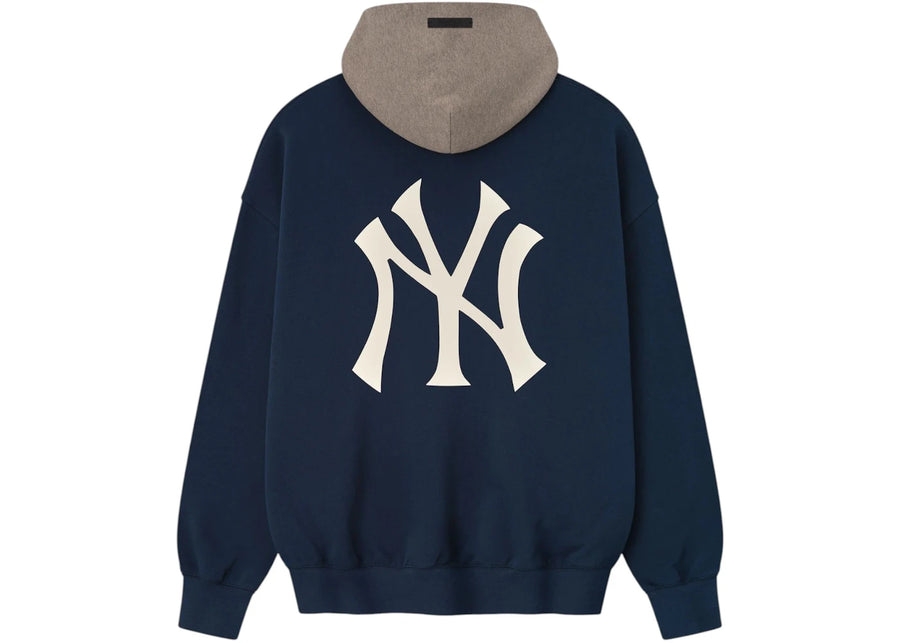 Fear of God Essentials Yankees Sport Hoodie Midnight Navy/Homstead Heather