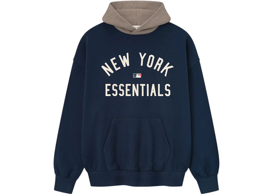Fear of God Essentials Yankees Sport Hoodie Midnight Navy/Homstead Heather
