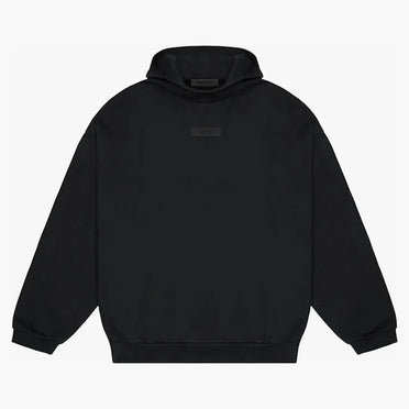 Fear Of God Essentials Chest Logo Hoodie Jet Black/jet Black