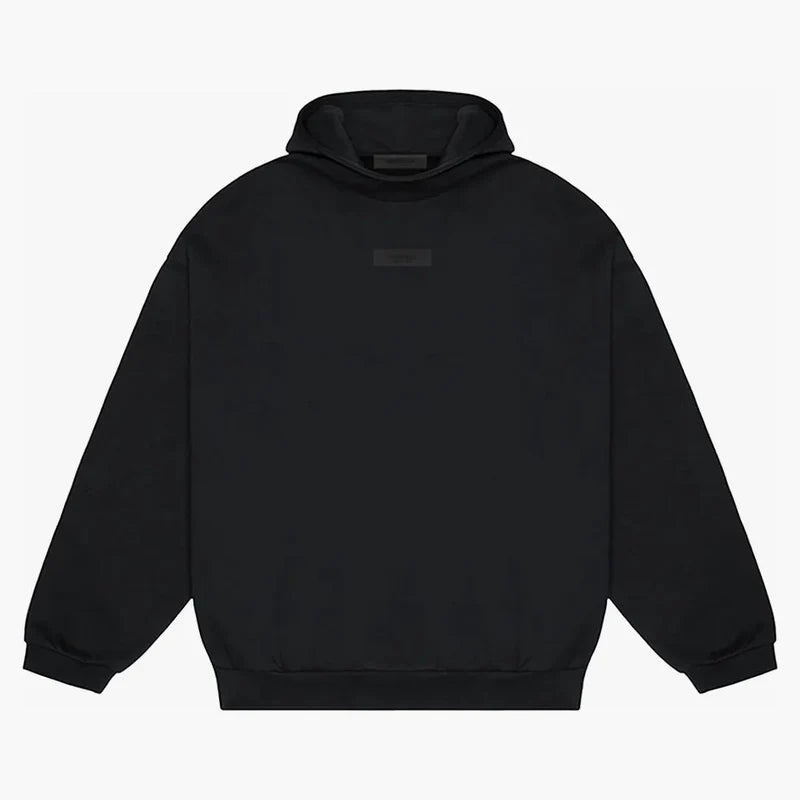 Fear Of God Essentials Chest Logo Hoodie Jet Black/jet Black