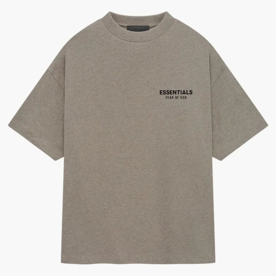 T-shirt Fear Of God Essentials Jersey à col rond, gris chiné