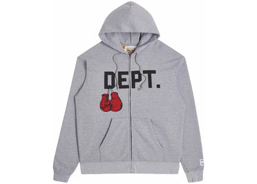 Gallery Dept. Boxing Merch Zip Hoodie Heather Grey