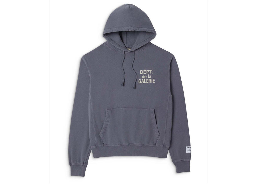 Sweat à capuche bleu marine Gallery Dept. avec logo français vintage