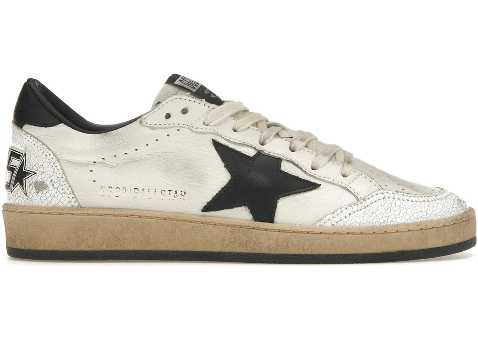 Golden Goose Ball-Star Low White Nappa Black Star