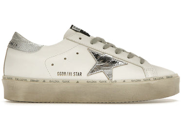 Golden Goose Hi Star White Silver (Women's)