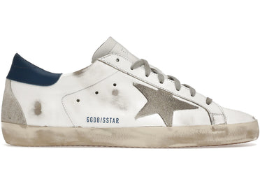 Golden Goose Super-Star White Royal Blue Grey Suede Patch