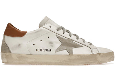 Golden Goose Super-Star White Vacchetta Tan Grey Suede Patch