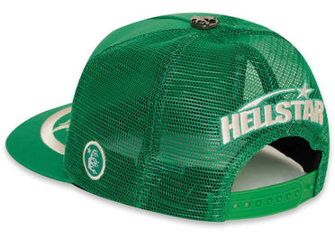 Hellstar Big Logo Trucker Snapback Hat Green