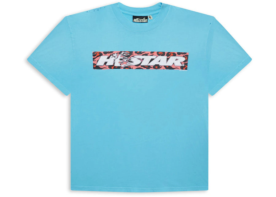 T-shirt bleu Hellstar Box Logo