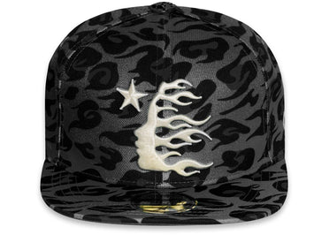 Hellstar Cheetah Print Fitted Hat Black