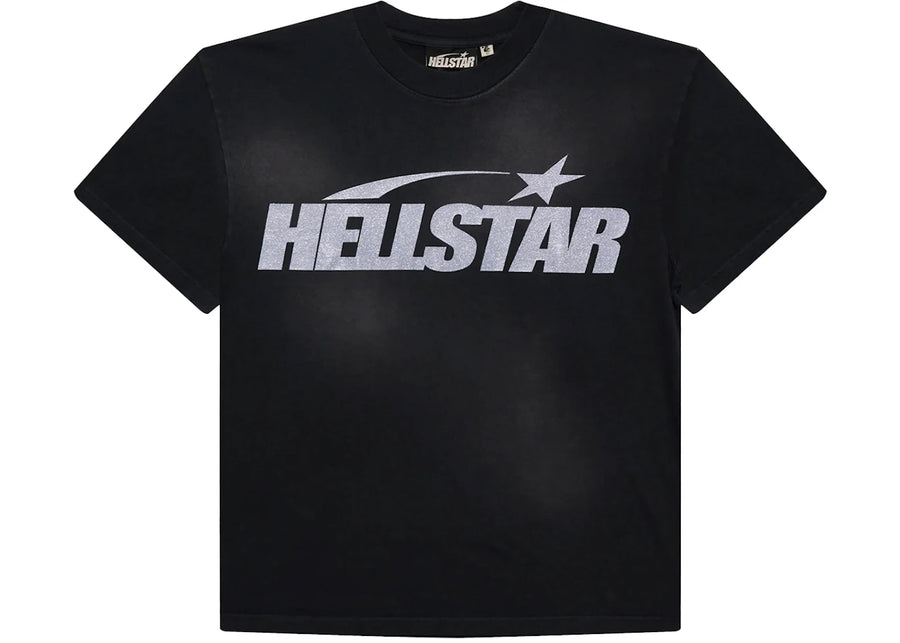 T-shirt noir Hellstar Classic à logo pailleté