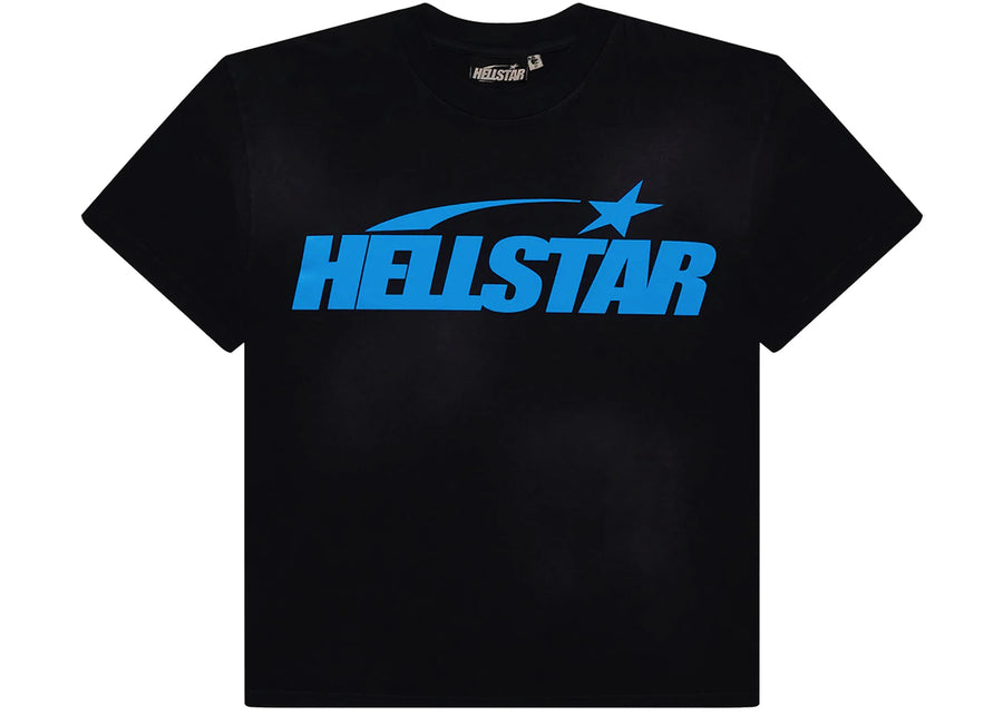 T-shirt Hellstar Classic (impression gel) Noir/Bleu