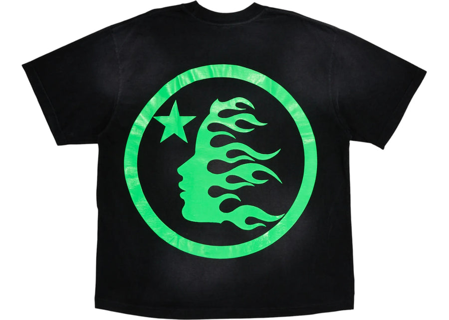 T-shirt Hellstar Classic (impression gel) Noir/Vert