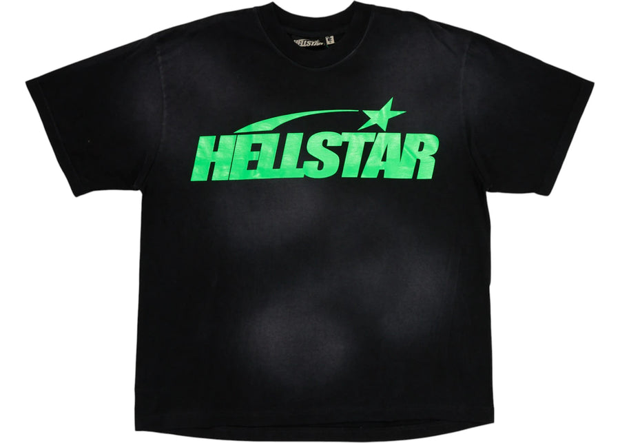 T-shirt Hellstar Classic (impression gel) Noir/Vert