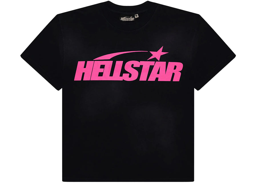 T-shirt Hellstar Classic (impression gel) noir/rose