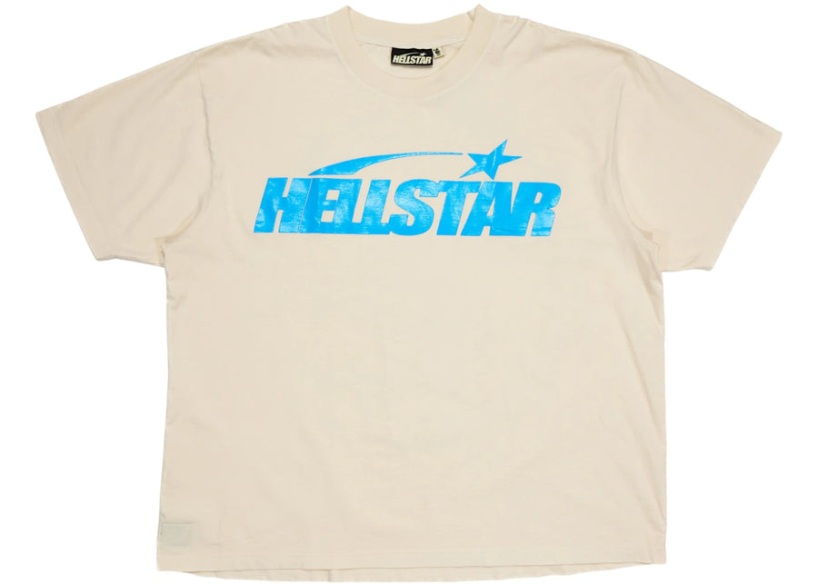 T-shirt Hellstar Classic (impression gel) blanc/bleu
