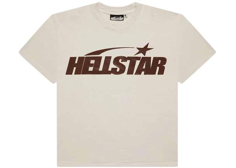 T-shirt Hellstar Classic (Impression classique) Blanc/Marron