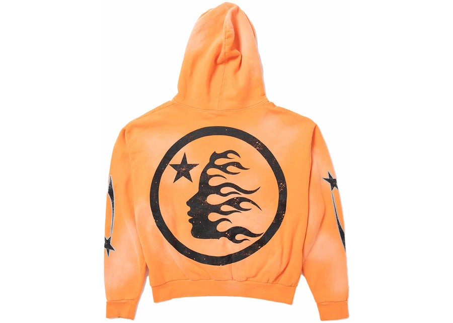 Sweat à capuche Hellstar Fire Orange, teinture orange