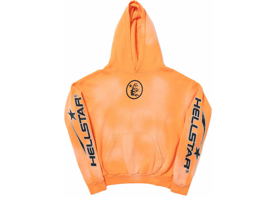 Sweat à capuche Hellstar Fire Orange, teinture orange