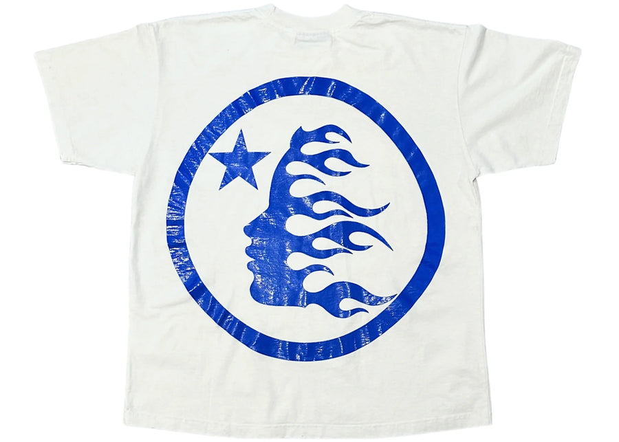 T-shirt Hellstar Gel Sport Logo Blanc/Bleu