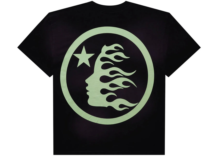 T-shirt Hellstar violet avec logo sportif phosphorescent