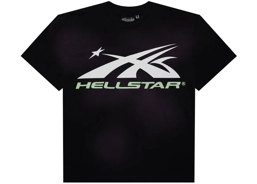 T-shirt Hellstar violet avec logo sportif phosphorescent