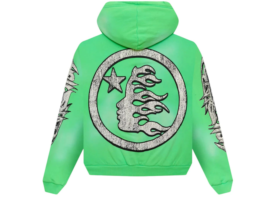 Hellstar Graffiti Zip-Up Green