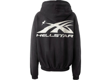 Hellstar HS Logo Zip-Up Hoodie Black
