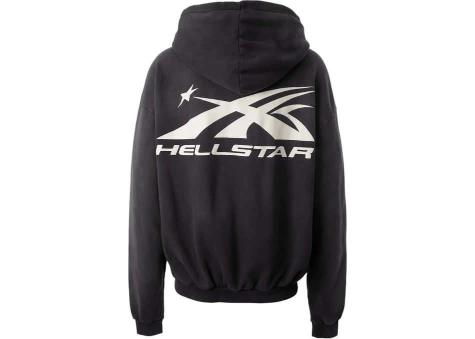 Hellstar HS Logo Zip-Up Hoodie Black