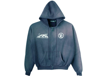 Hellstar HS Logo Zip Up Hoodie Emerald