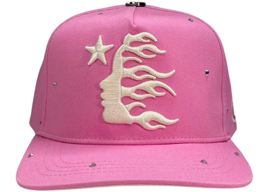 Hellstar OG Logo Strass Snapback Chapeau Rose