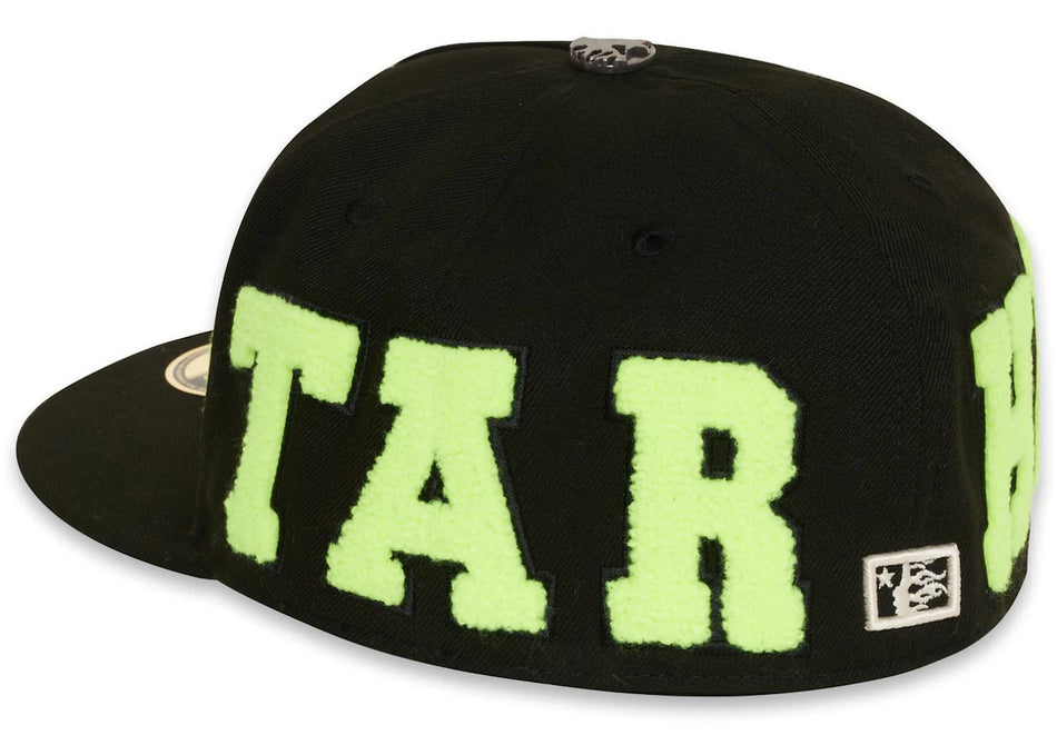 Hellstar OG Patch Fitted Hat Black/Neon Green