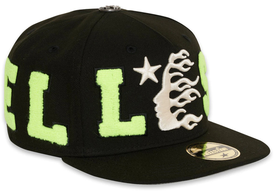 Hellstar OG Patch Fitted Hat Black/Neon Green