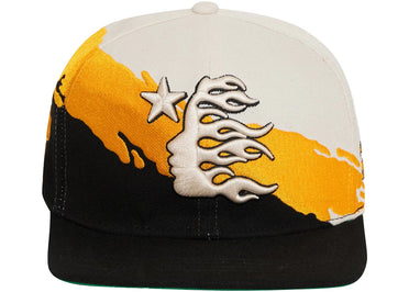 Hellstar Paintbrush Snapback Hat Orange/Black