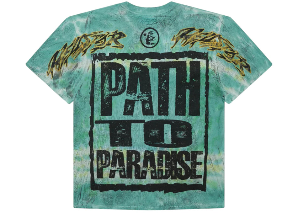 Hellstar Rasta Skull Tye-Dye T-Shirt Green