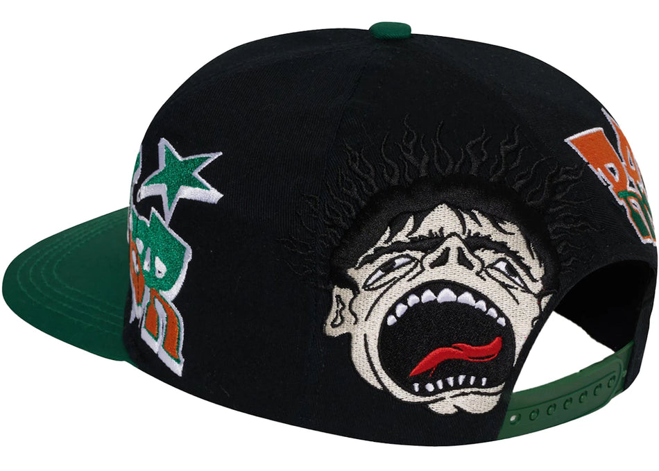 Hellstar Records Hat Snapback Green/Black