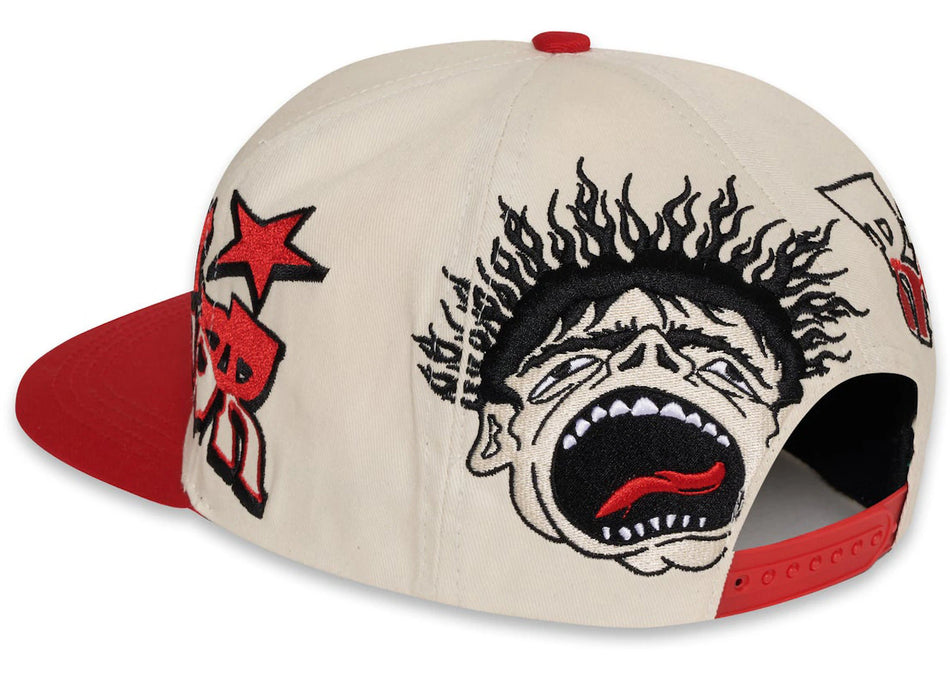 Hellstar Records Hat Snapback Red/White