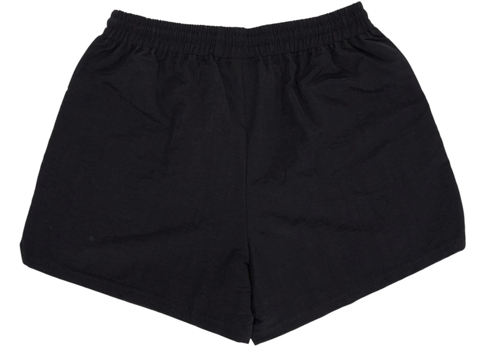 Hellstar Waxed Nylon Athletic Shorts Black