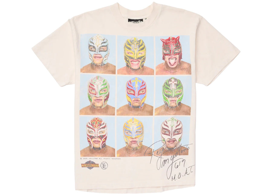 T-shirt Hellstar Wrestlemania Rey Mysterio blanc crème