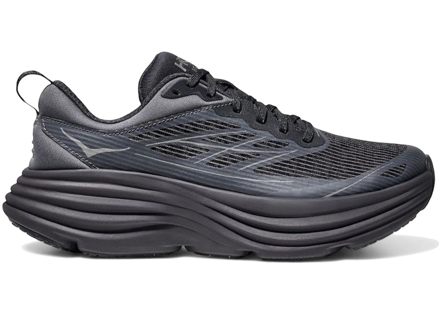 Hoka One One Bondi 8 Caged Gris anthracite Ciel gris