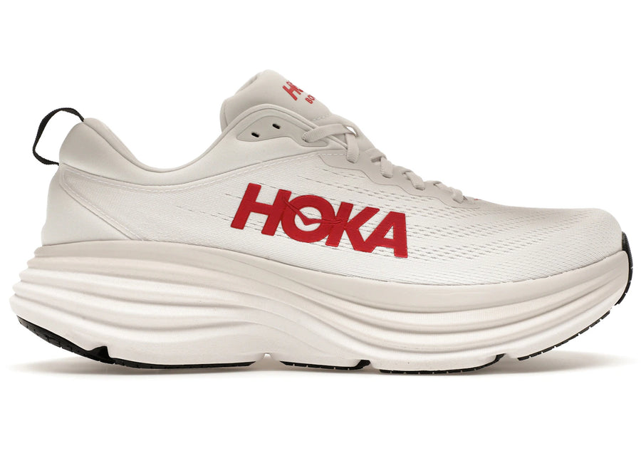 Hoka One One Bondi 8 Blanc Vermillon