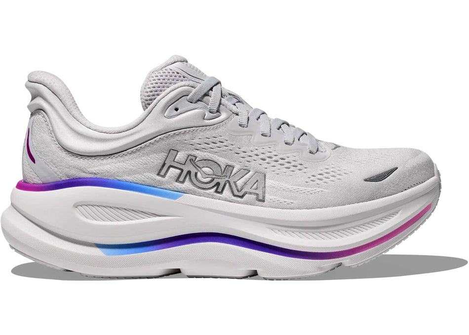 Hoka One One Bondi 9 Cosmic Grey White Mesh (Women's)