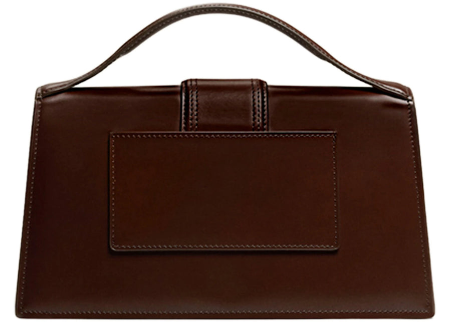 Sac bandoulière à rabat Jacquemus Le Grand Bambino marron foncé