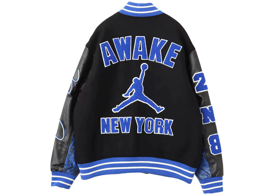 Jordan x Awake NY Varsity Jacket Black/Game Royal